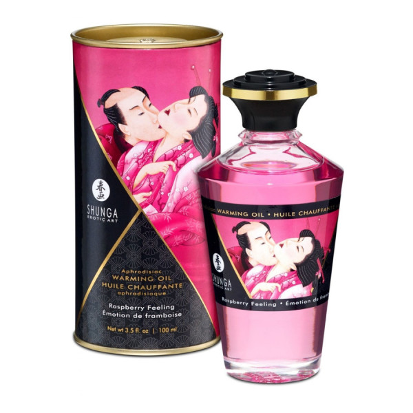 Huile chauffante framboise comestible 100ml 